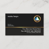 創造的な鉄骨構造のシルエットのエンジニアリング 名刺 (裏面)