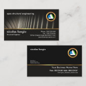 創造的な鉄骨構造のシルエットのエンジニアリング 名刺 (正面/裏面)