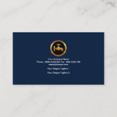 創造的な青の泡鉛管工の流れるアイコンタップ 名刺 (裏面)