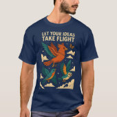 創造的な鳥のポスター Tシャツ (正面)
