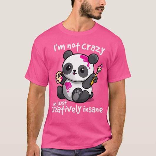 創造的に正気でないパンダ Tシャツ (正面)