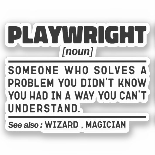 劇作家おもしろい名物書劇場愛好家 シール (正面)