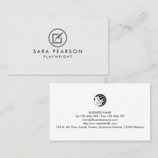 劇作家作家作家 名刺 (正面/裏面)