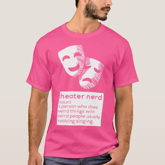 劇場おたく名詞扇ミュージカルオペラステージ俳優 Tシャツ (正面)