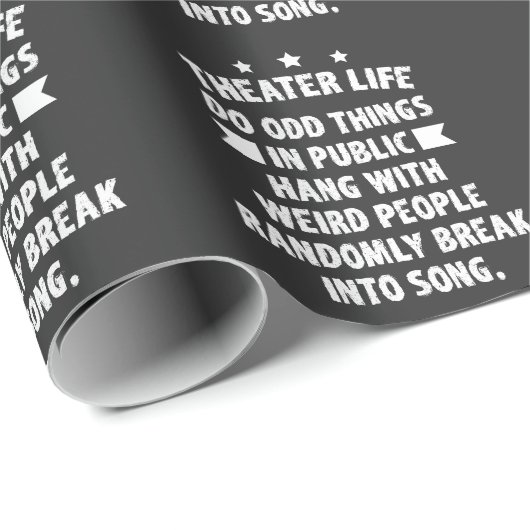 劇場のおたくのおもしろいなミュージカルシアターの俳優 ラッピングペーパー (ロールコーナー)