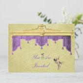 劇場のカーテンが結婚式への招待を 招待状 (スタンド正面)