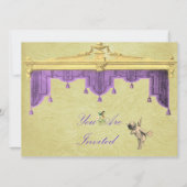 劇場のカーテンが結婚式への招待を 招待状 (正面)