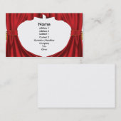 劇場のカーテンの名刺のデザイン 名刺 (正面/裏面)