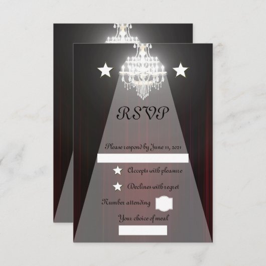 劇場のカーテン 出欠カード (正面/裏面)