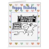 劇場のサプライヤーは笑いの缶詰を持っている (正面)