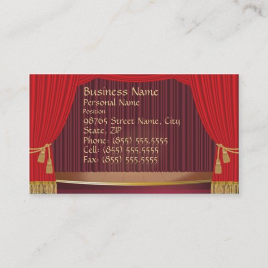 劇場のステージの名刺 名刺 (正面)