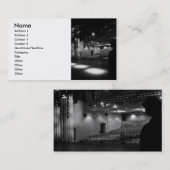 劇場のステージの白黒の写真 名刺 (正面/裏面)