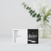 劇場のステージの白黒の写真 名刺 (スタンド正面)