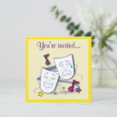 劇場のパーティーの誕生日 招待状 (スタンド正面)