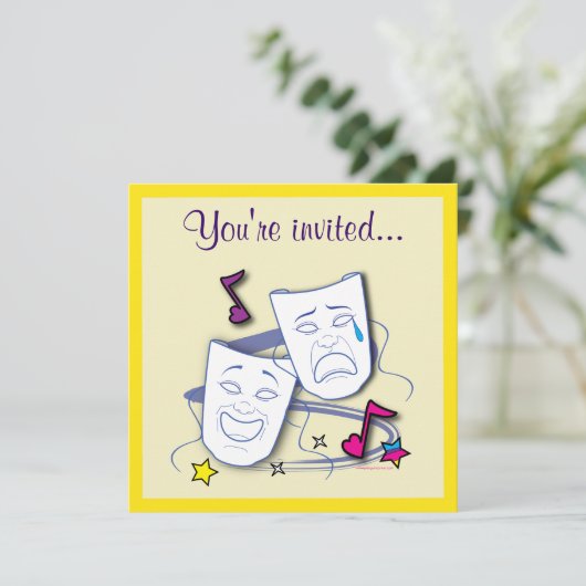 劇場のパーティーの誕生日 招待状 (スタンド正面)