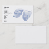 劇場の喜劇および悲劇のマスクの名刺 名刺 (正面/裏面)