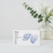 劇場の喜劇および悲劇のマスクの名刺 名刺 (スタンド正面)