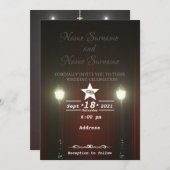 劇場の幕掛け 招待状 (正面/裏面)