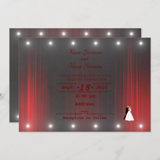 劇場の幕 招待状 (正面/裏面)