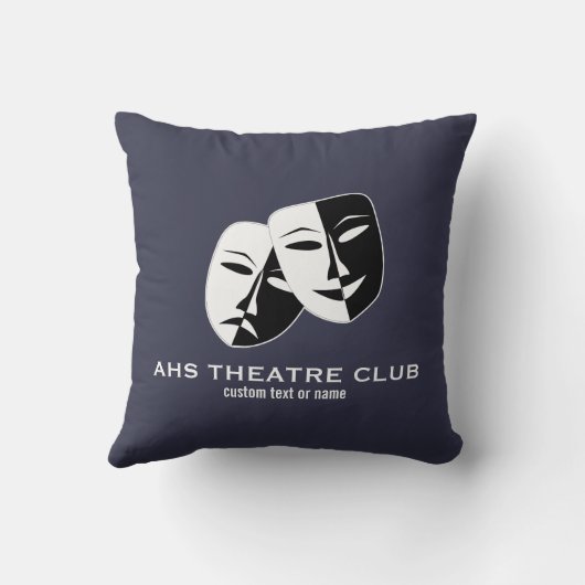 劇場の戯曲クラブはカスタムな俳優の名前を覆います クッション (裏面)