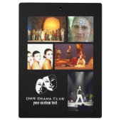 劇場の戯曲クラブカスタムな写真のコラージュ クリップボード (裏面)