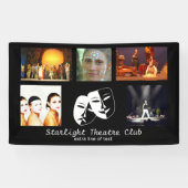 劇場の戯曲クラブカスタムな写真のコラージュ 横断幕 (横)