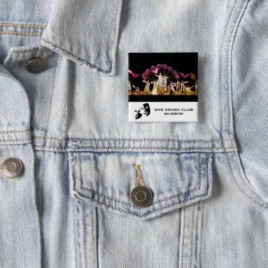 劇場の戯曲クラブカスタムな写真のコラージュ 缶バッジ (インサイチュ)