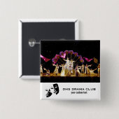 劇場の戯曲クラブカスタムな写真のコラージュ 缶バッジ (正面&裏面)