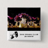 劇場の戯曲クラブカスタムな写真のコラージュ 缶バッジ (正面)