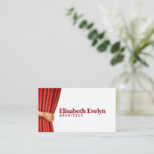 劇場の手開きカーテン 名刺 (スタンド正面)