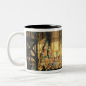 劇場の景色の準備 ツートーンマグカップ (左)