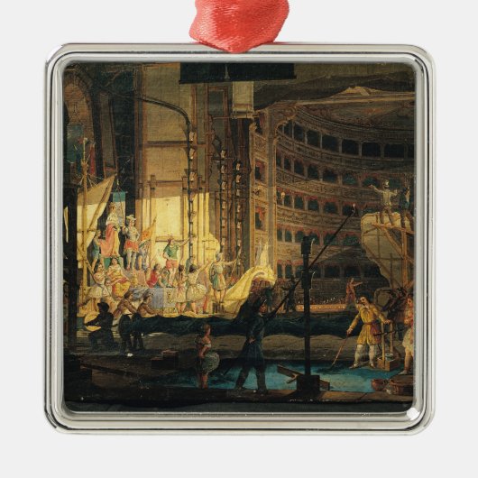 劇場の景色の準備 メタルオーナメント (正面)