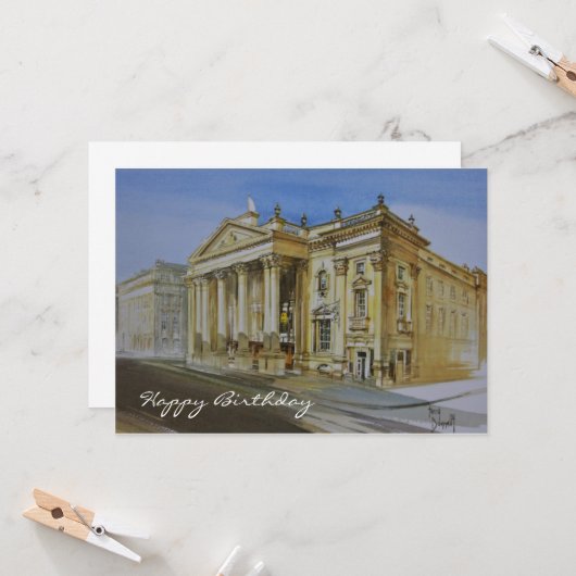 劇場の王室のなニューキャッスルのハッピーバースデーカード カード (正面/裏面インサイチュ)