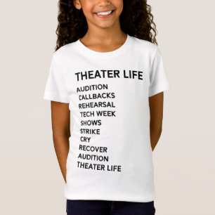 劇場の生命おもしろいな戯曲ブロードウェイのミュージカルシアター Tシャツ