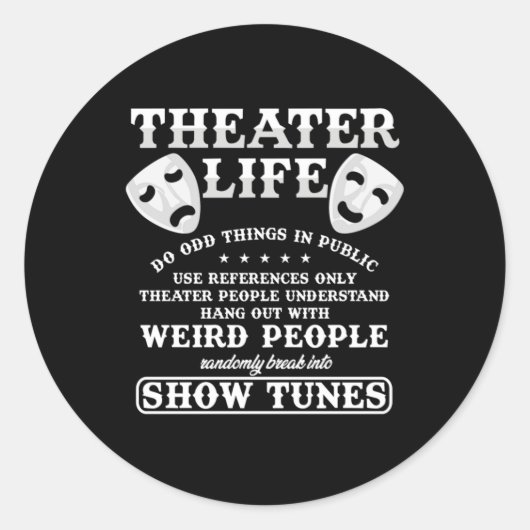劇場の生活は公共の場で奇妙なことをする ラウンドシール (正面)