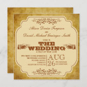 劇場の生産を結婚するヴィンテージ 招待状 (正面/裏面)