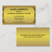 劇場の舞台芸術の玄関ひさし 名刺 (正面/裏面)