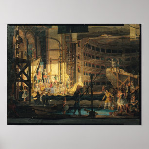 劇場の風景を準備する ポスター