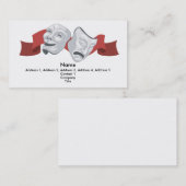 劇場は名刺の背景を覆います 名刺 (正面/裏面)