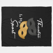 劇場は私のスポーツだ|劇場好きの贈り物 フリースブランケット (正面(横))