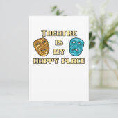 劇場は私の幸せな場所俳優女優の贈り物おもしろい カード (スタンド正面)