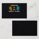 劇場は私の幸せな場所俳優女優の贈り物おもしろい 名刺 (正面/裏面)