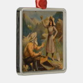 劇場を採鉱するクロンダイクの金ゴールドのハート メタルオーナメント (右)