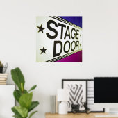 劇場ステージドアサイン ポスター (ホームオフィス)