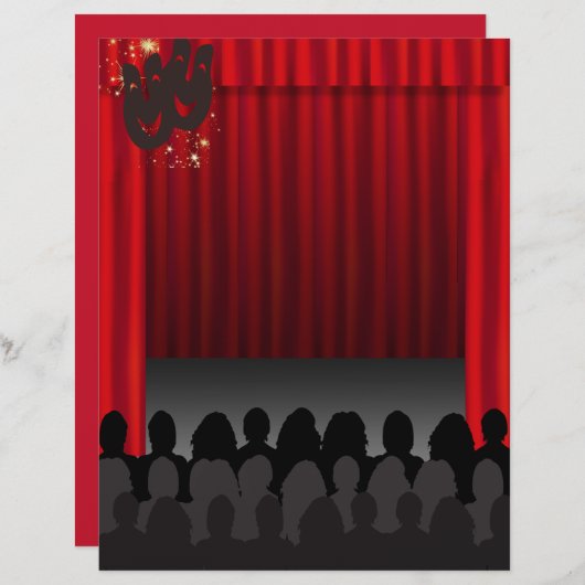 劇場ステージ演奏スクラップブック作りクラフト紙 (正面/裏面)