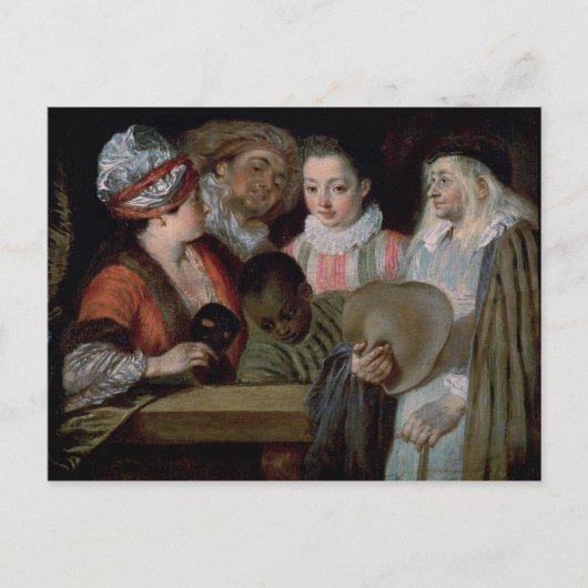 劇場フランシスの俳優, c.1714-15 ポストカード (正面)