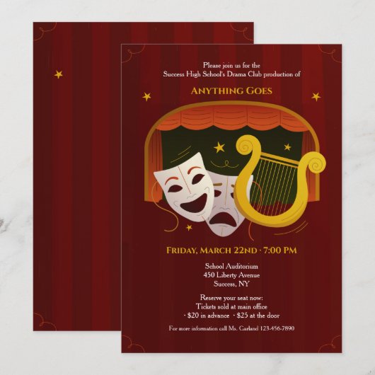 劇場マスク 招待状 (正面/裏面)