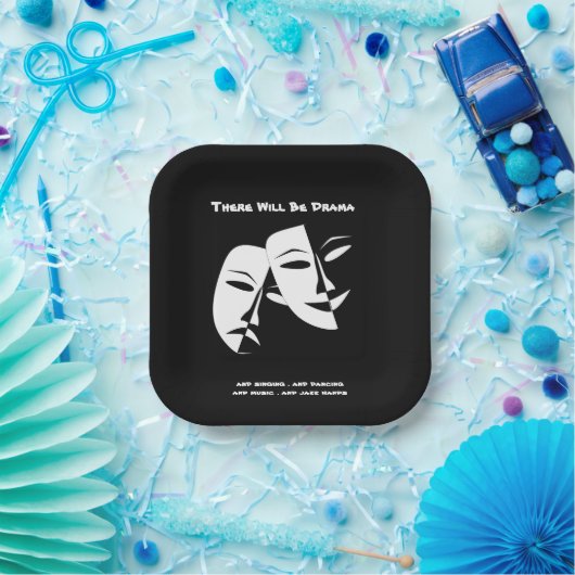 劇場仮面コメディ悲劇白黒ドラマ7» ペーパープレート (パーティー)