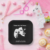 劇場仮面コメディ悲劇白黒ドラマ7» ペーパープレート (パーティー)