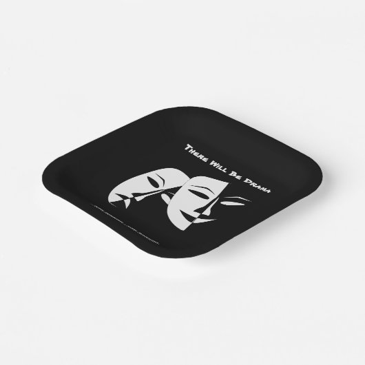 劇場仮面コメディ悲劇白黒ドラマ7» ペーパープレート (傾斜あり)